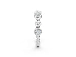 Platinum Bezel Set Round Diamond Beaded Band_14