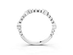 Platinum Bezel Set Round Diamond Beaded Band_15