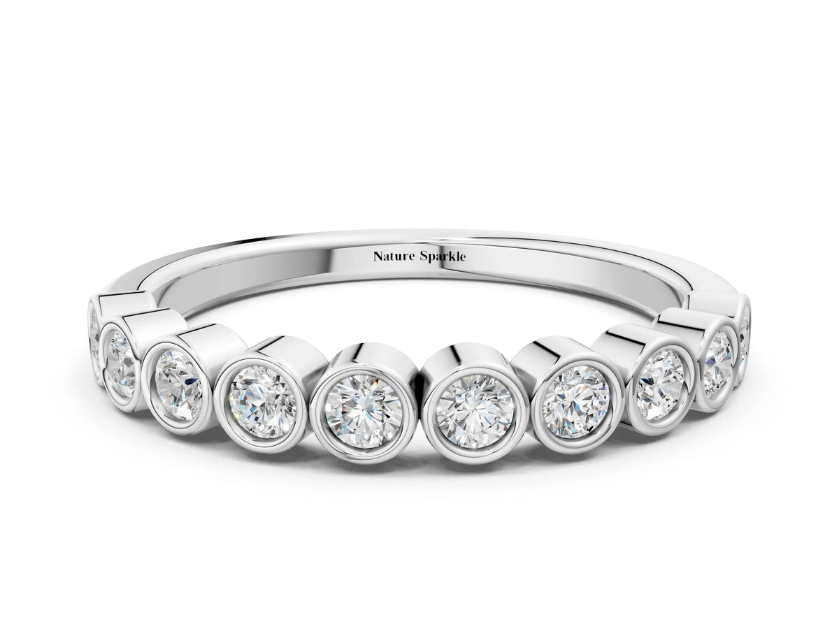 Platinum Bezel Set Round Diamond Eternity Band_12