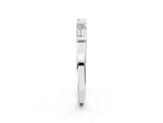 Platinum Channel Set Baguette Diamond Flat Band with Bar Prong Setting_14