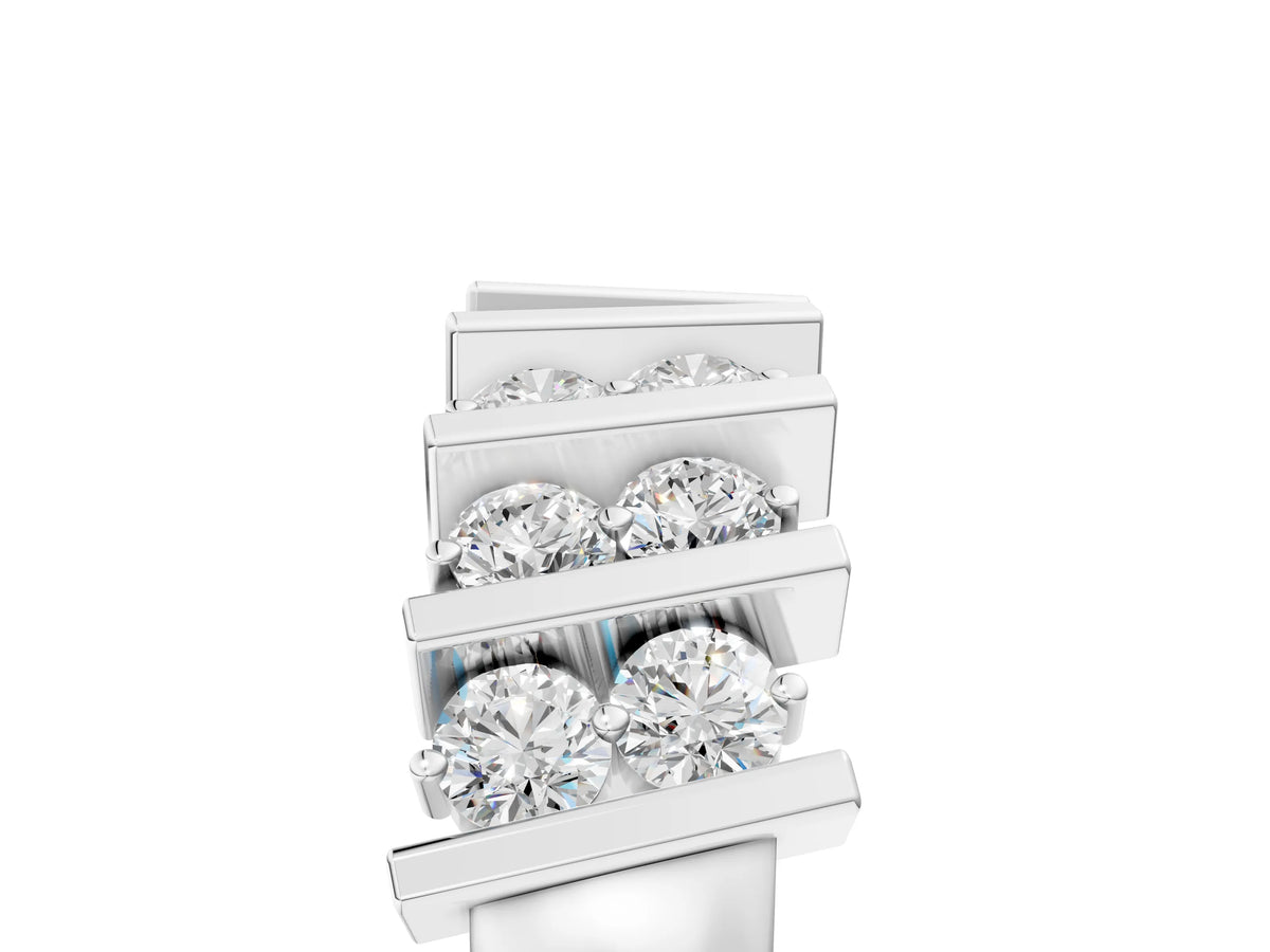 Platinum Channel Set Round Diamond Anniversary Band with Vertical Prongs_17