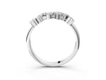 Platinum Cluster Diamond Round Cut White Gold Band with Prong Setting_15