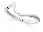 Platinum Curved Solitaire Band with Round Stone Setting_13