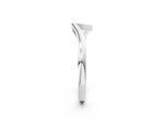 Platinum Curved Solitaire Band with Round Stone Setting_14
