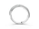 Platinum Double Row Pavé Round Diamond Channel Set Band_15