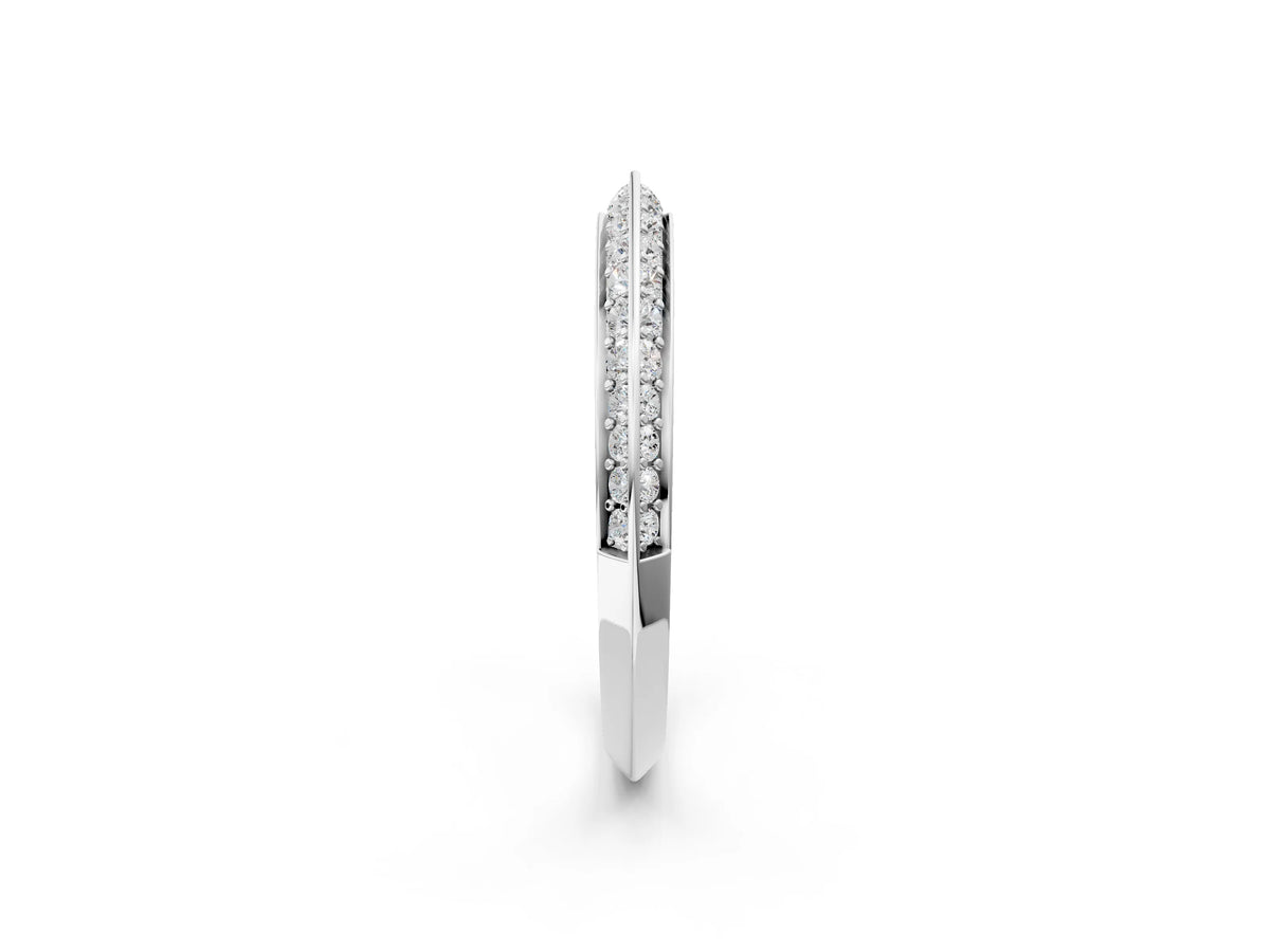 Platinum Double Row Pavé Round Diamond Eternity Band with Channel Setting_8