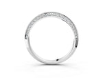 Platinum Double Row Pavé Round Diamond Eternity Band with Channel Setting_9