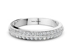 Platinum Double Row Round Diamond Channel Set Eternity Band_12