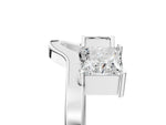 Platinum Dual Round Diamond Open Band Ring with Prong Setting_11