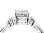 Platinum Emerald Cut Cut Three-Stone Channel Set Ring with Bar Prongs_16