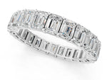 Platinum Emerald Cut Diamond Eternity Band with Shared Prong Setting_13