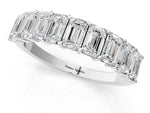Platinum Emerald Cut Diamond Prong-Set Eternity Band_13