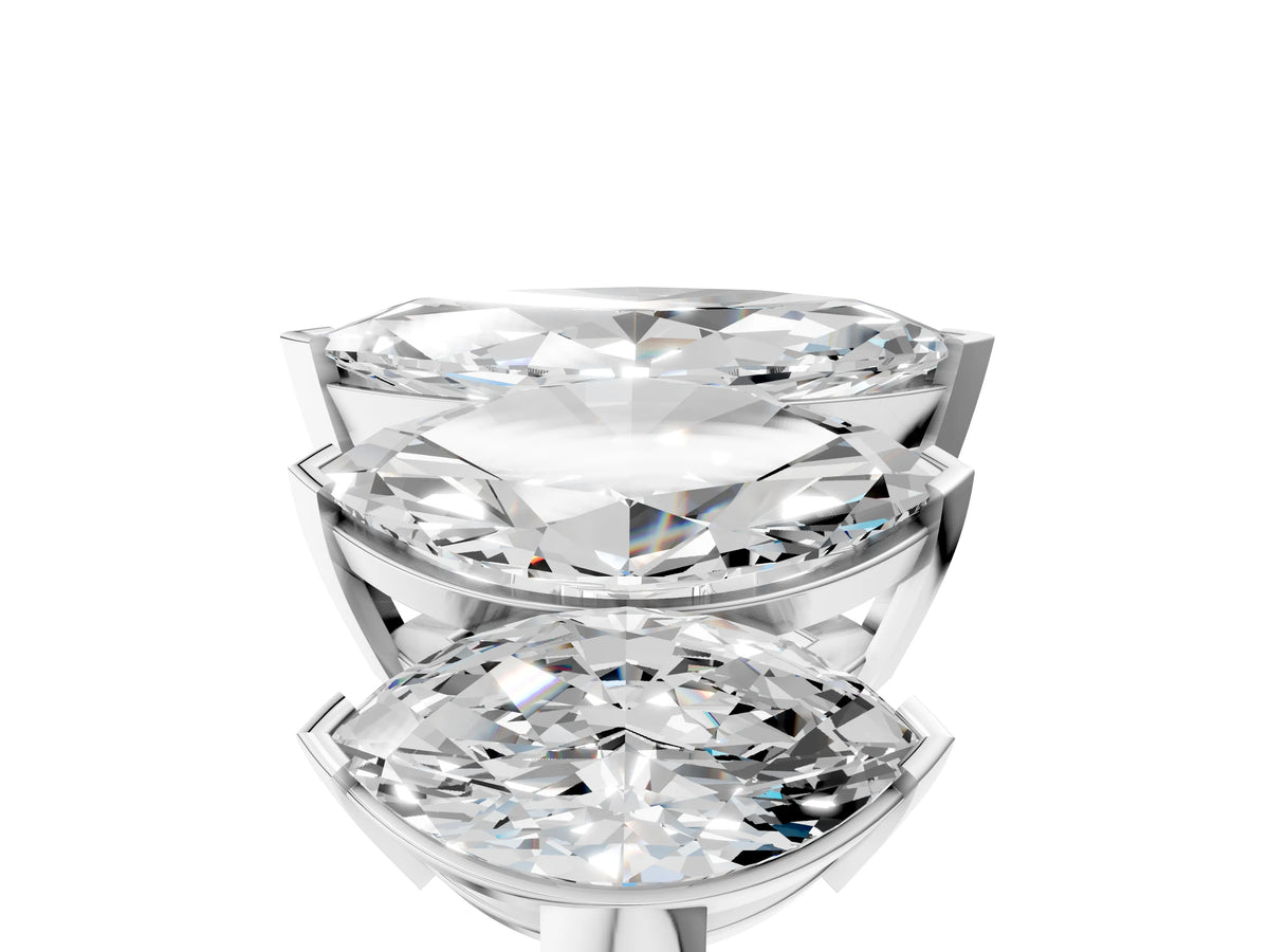 Platinum Five-Stone Marquise Diamond Prong Set Band_17