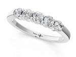 Platinum Five-Stone Round Diamond Channel Set Band with Shared Prong Setting_13