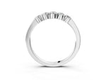 Platinum Five-Stone Round Diamond Channel Set Band with Shared Prong Setting_15