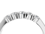 Platinum Five-Stone Round Diamond Channel Set Band with Shared Prong Setting_16