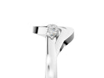 Platinum Five-Stone Round Diamond Crossover Band with Prong Setting_11