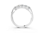 Platinum Five-Stone Round Diamond Prong-Set Band_15