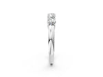 Platinum Five-Stone Round Diamond Prong Set White Gold Band_14