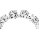Platinum Four-Stone Elongated Cushion Diamond Band with Nature-Inspired Prong Setting_16