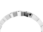 Platinum Hexagon Pave Diamond Eternity Band with Bezel Setting_16