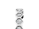 Platinum Hexagon Pave Diamond Eternity Band with Bezel Setting_17