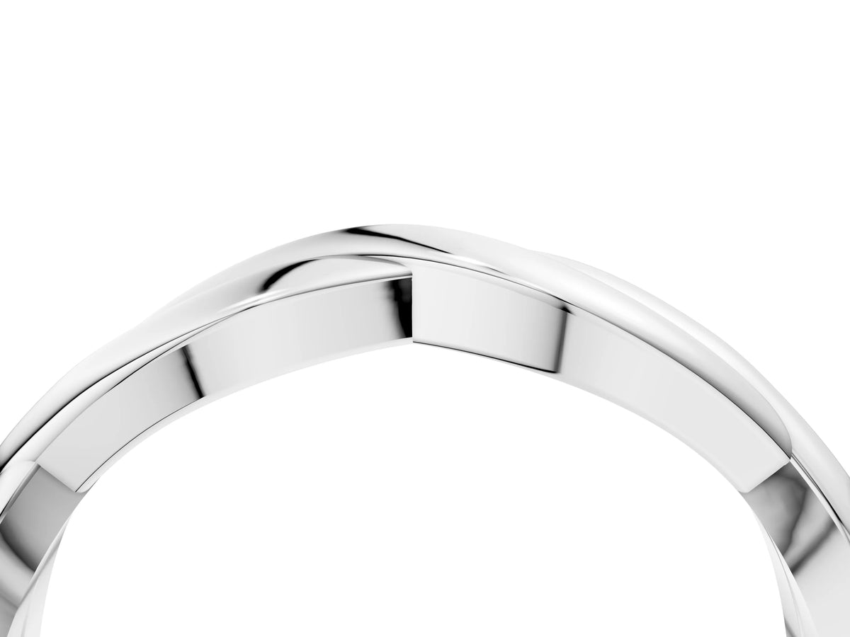 Platinum Infinity Twisted Plain Band_10