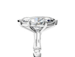Platinum Marquise Cut Solitaire Diamond Ring with Bamboo Band and Four-Prong Setting_17