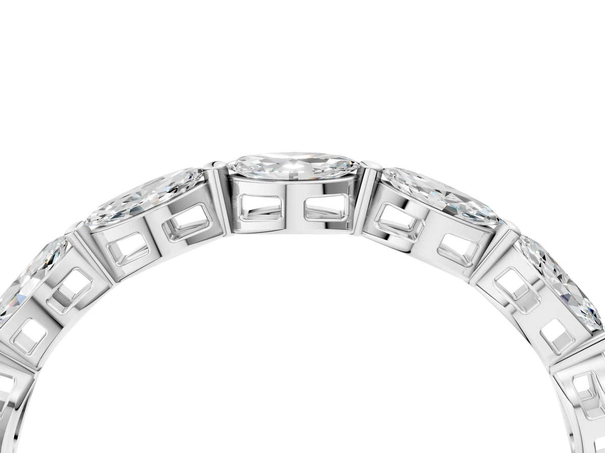 Platinum Marquise Diamond Eternity Band with U-Prong Setting_16