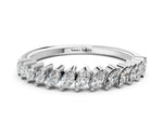 Platinum Marquise Diamond Half-Eternity Band with Shared Prong Setting_12