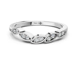 Platinum Marquise Diamond Leaf Eternity Band with Bezel Setting_12