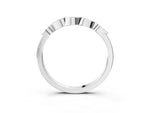 Platinum Marquise Diamond Leaf Eternity Band with Bezel Setting_15