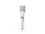 Platinum Marquise Diamond Prong Set White Gold Curved Band_14