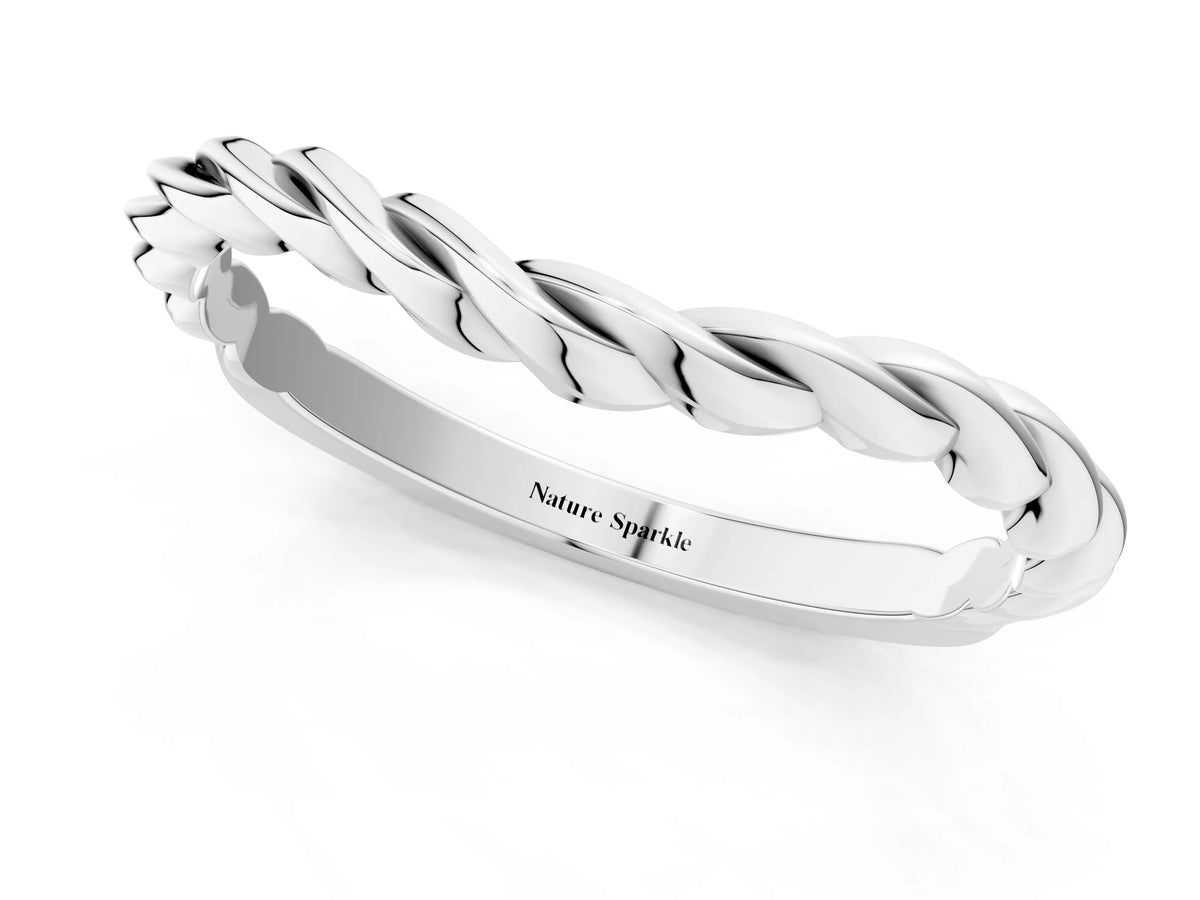 Platinum Marquise Diamond Twist Eternity Band with Bezel Setting_13