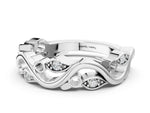 Platinum Marquise Diamond Vine Eternity Band with Bezel Setting_12