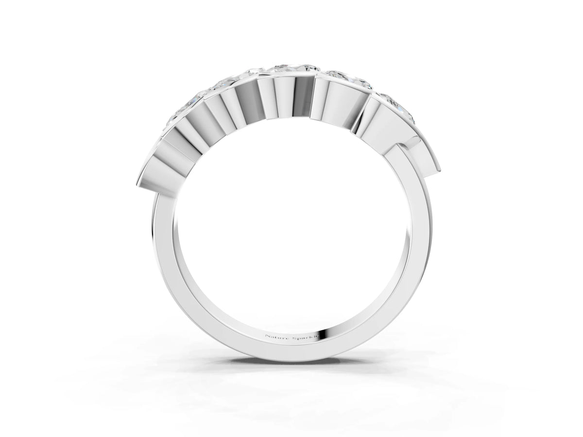 Platinum Marquise Diamond Wave Band with Channel Setting_15