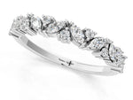 Platinum Marquise and Round Diamond Vine Eternity Band with Prong Setting_7