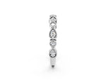 Platinum Milgrain Bezel Set Pear and Round Diamond Eternity Band_14