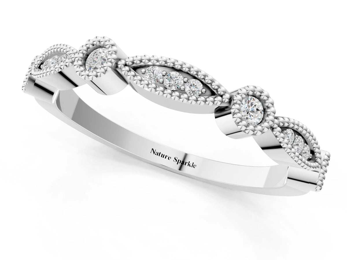 Platinum Milgrain Bezel and Marquise Diamond Band_13
