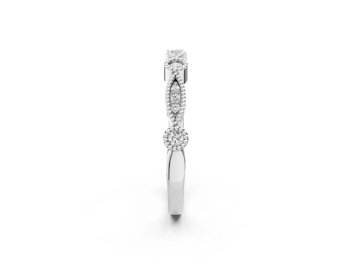 Platinum Milgrain Bezel and Marquise Diamond Band_14
