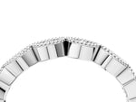 Platinum Milgrain Marquise Diamond Half Eternity Band with Bezel Setting_16