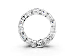 Platinum Mixed Shape Diamond Bezel Set Eternity Wedding Band_15