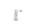 Platinum Multi-Shape Diamond Mosaic Five Stone Stud Earrings_3