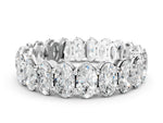 Platinum Oval Cut Diamond Eternity Band with Shared Prong Setting_12