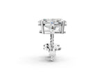 Platinum Oval Cut Diamond Stud Earrings_5