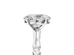 Platinum Oval Cut Solitaire Diamond Ring with Bamboo Band and Four-Prong Setting_17