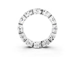 Platinum Oval Diamond Bezel Set Eternity Wedding Band_15