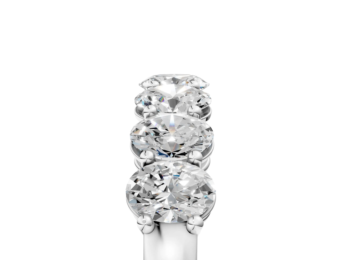 Platinum Oval Diamond Shared Prong Eternity Band_17