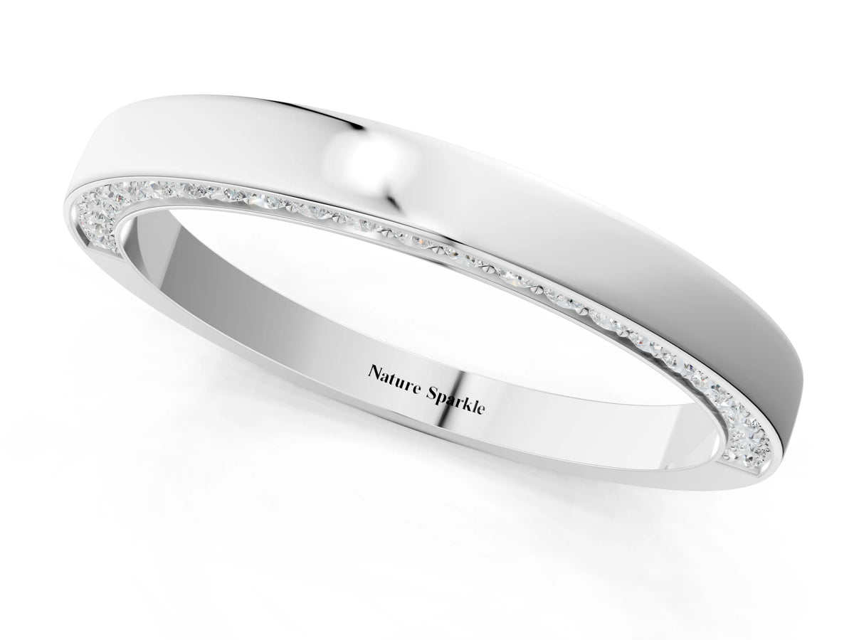 Platinum Pavé Round Diamond Channel Set Band_13