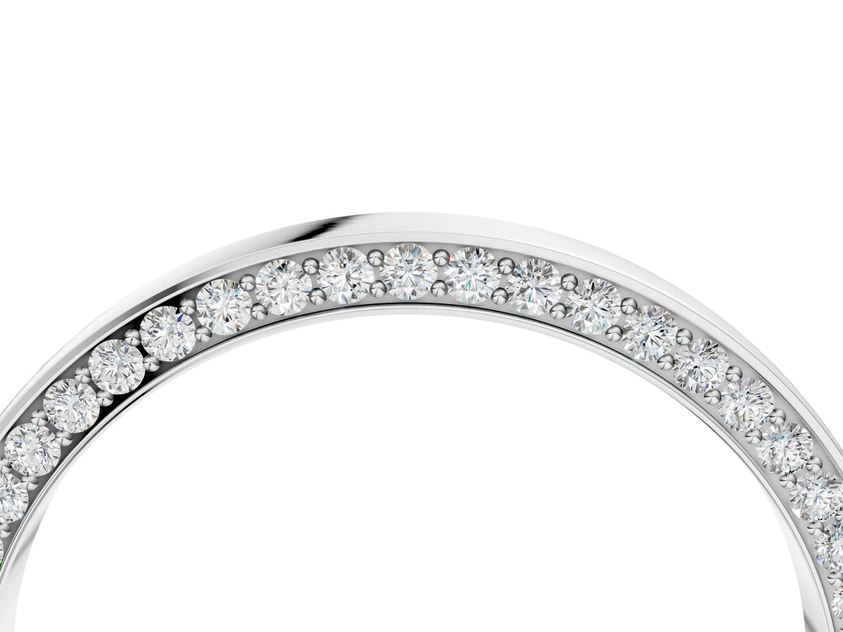 Platinum Pavé Round Diamond Channel Set Band_16
